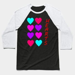 Heart Shapes Baseball T-Shirt